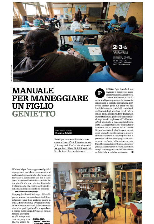 Il Venerdì di Repubblica (www.repubblica.it) - Manuale per maneggiare un figlio genietto | 4 Marzo 2016 a pag. 43 Il Venerdì di Repubblica (www.repubblica.it) - Manuale per maneggiare un figlio genietto | 4 Marzo 2016 a pag. 43